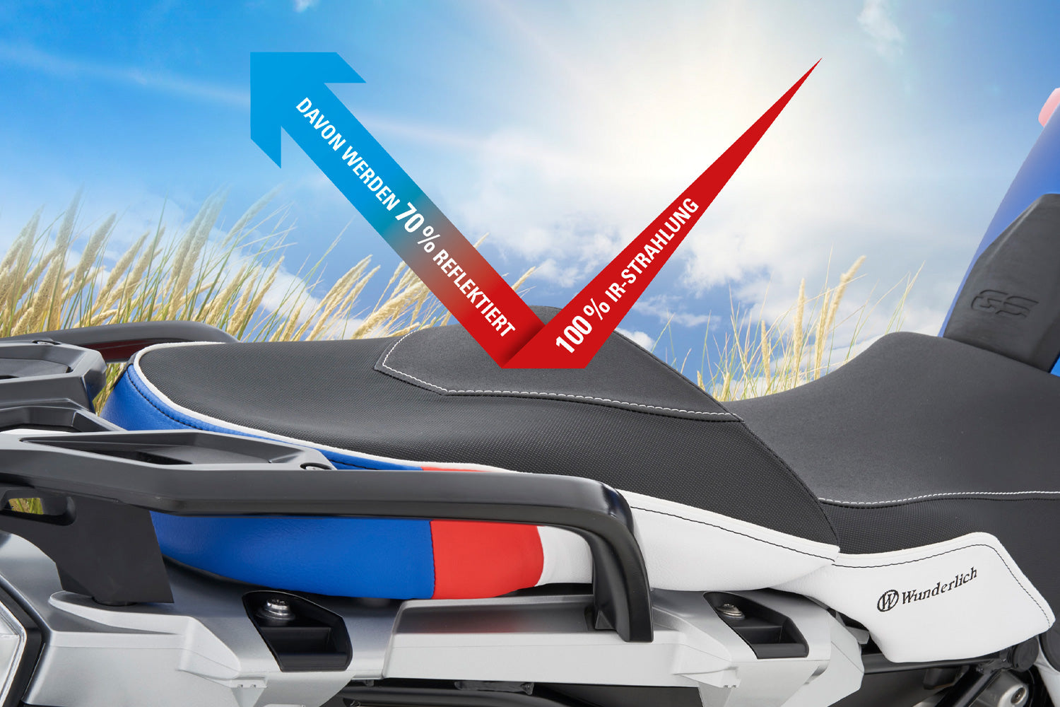 Wunderlich Rider Seat Aktivkomfort with Aftermarket Heating High | Black | BMW R 1250 R -   Pyramid Motorcycle Accessories