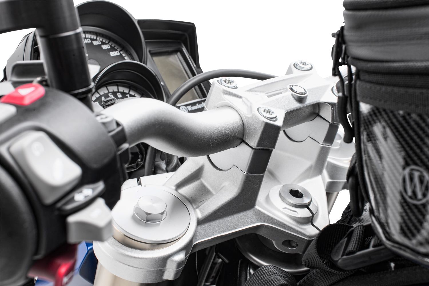 Wunderlich Handlebar Risers 25 mm | Silver | BMW R 1200 R -   Pyramid Motorcycle Accessories