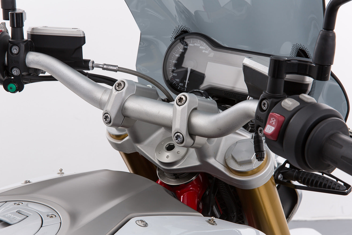 Wunderlich Ergo+ Handlebar Risers | Silver -   Pyramid Motorcycle Accessories