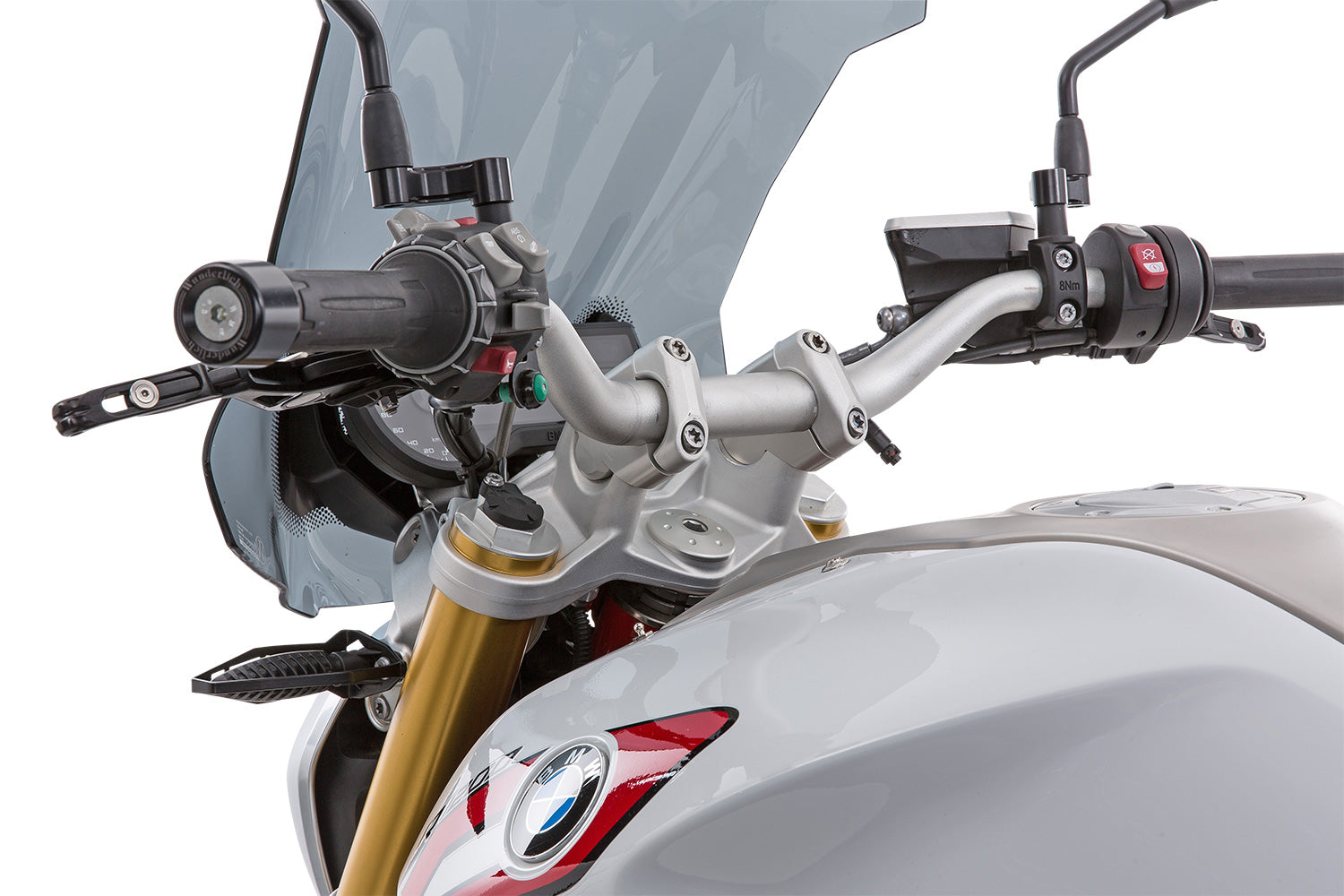 Wunderlich Ergo+ Handlebar Risers | Silver -   Pyramid Motorcycle Accessories