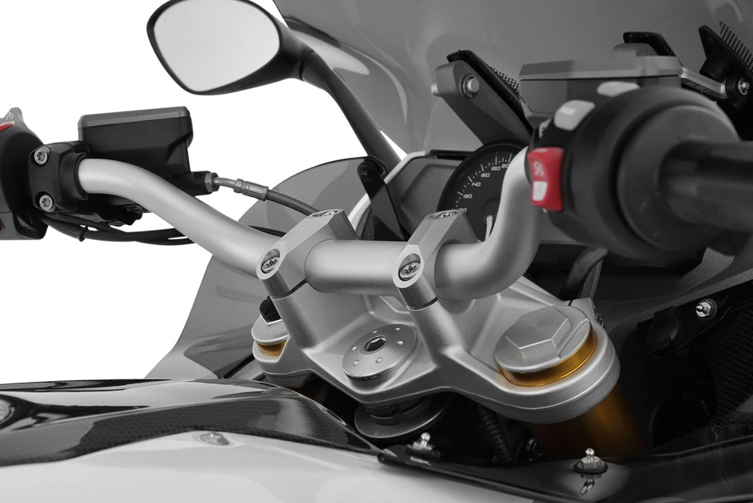 Wunderlich Tube-Style Handlebar Pre-drilled | Silver | BMW R 1250 R -   Pyramid Motorcycle Accessories