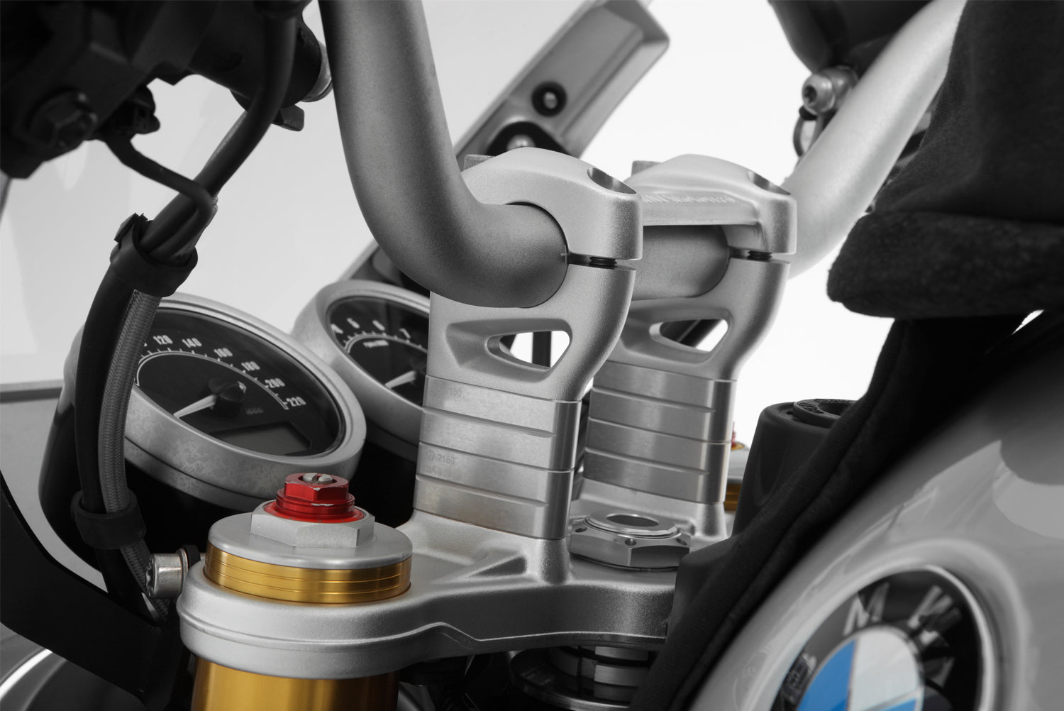 Wunderlich Handlebar Riser Ergo 20mm | Silver | BMW F 650 GS -   Pyramid Motorcycle Accessories