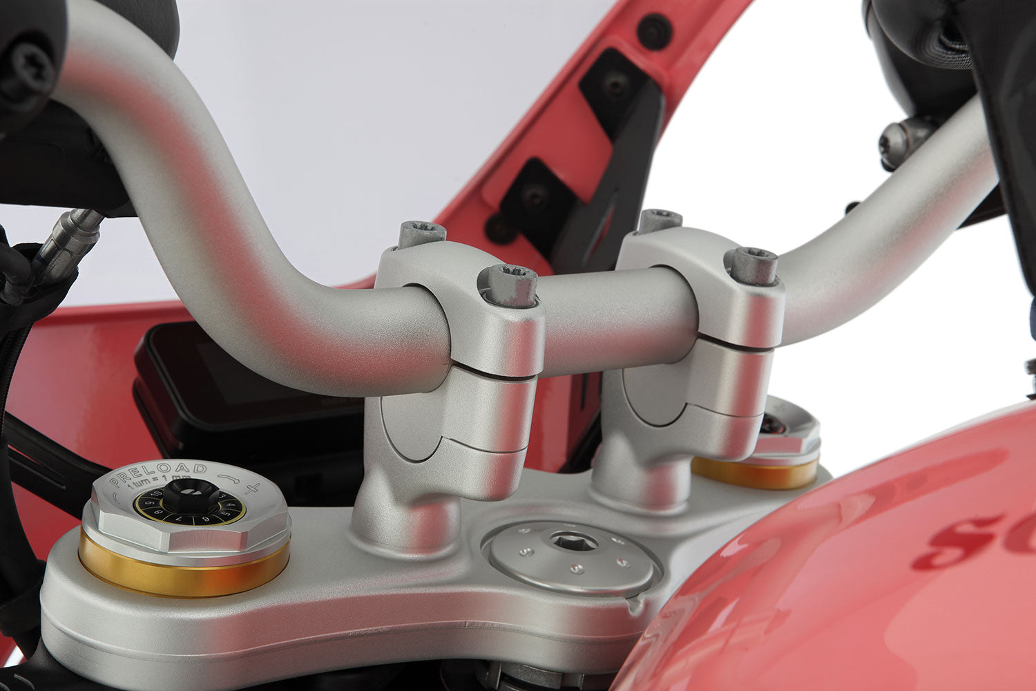 Wunderlich Handlebar Riser Ergo 41mm | Silver | BMW R 12 -   Pyramid Motorcycle Accessories