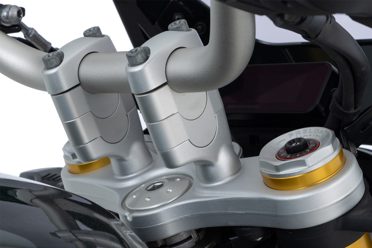 Wunderlich Handlebar Riser Ergo 20mm | Silver | BMW R 12 -   Pyramid Motorcycle Accessories
