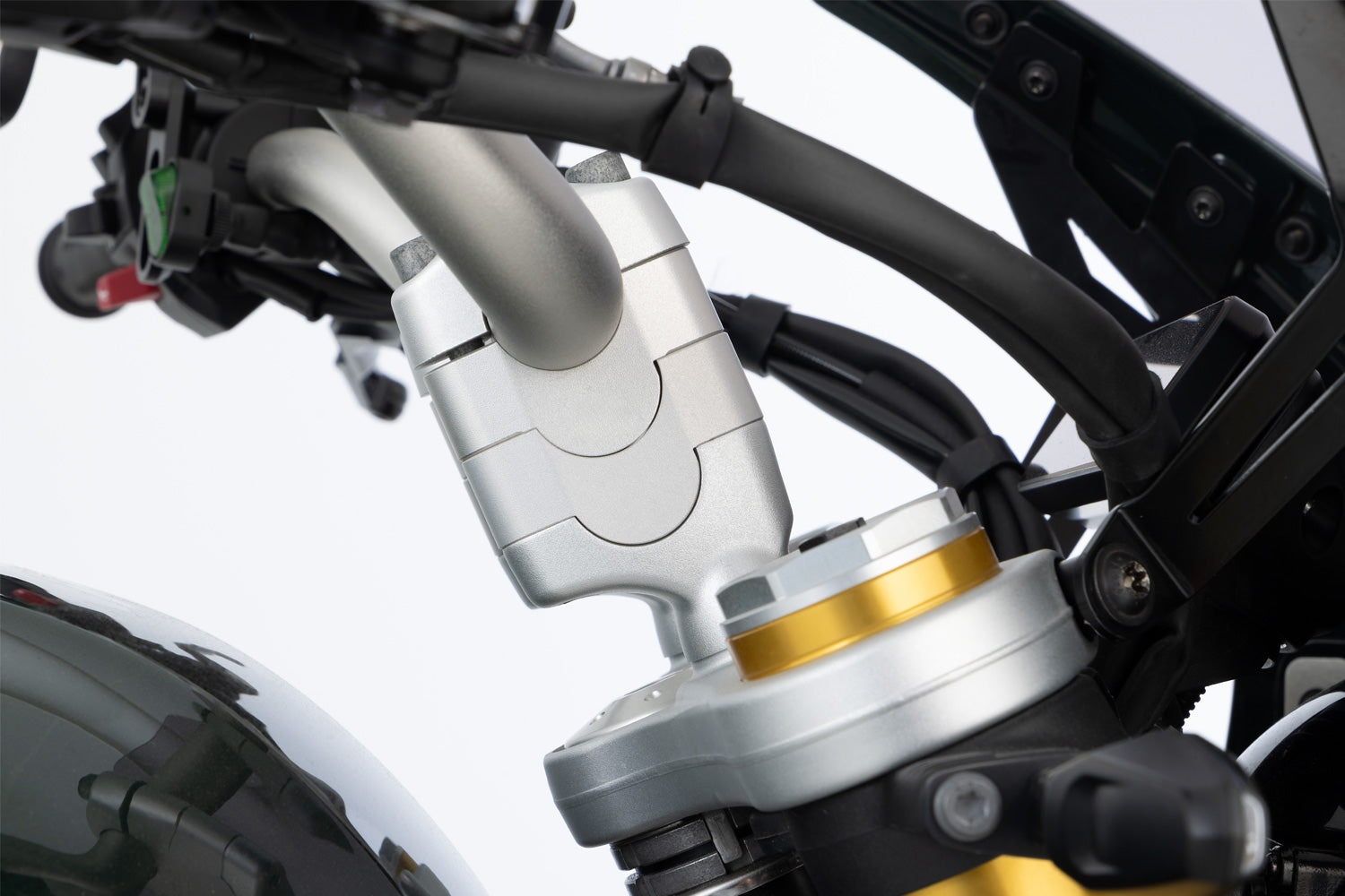 Wunderlich Handlebar Riser Ergo 20mm | Silver | BMW R 12 -   Pyramid Motorcycle Accessories