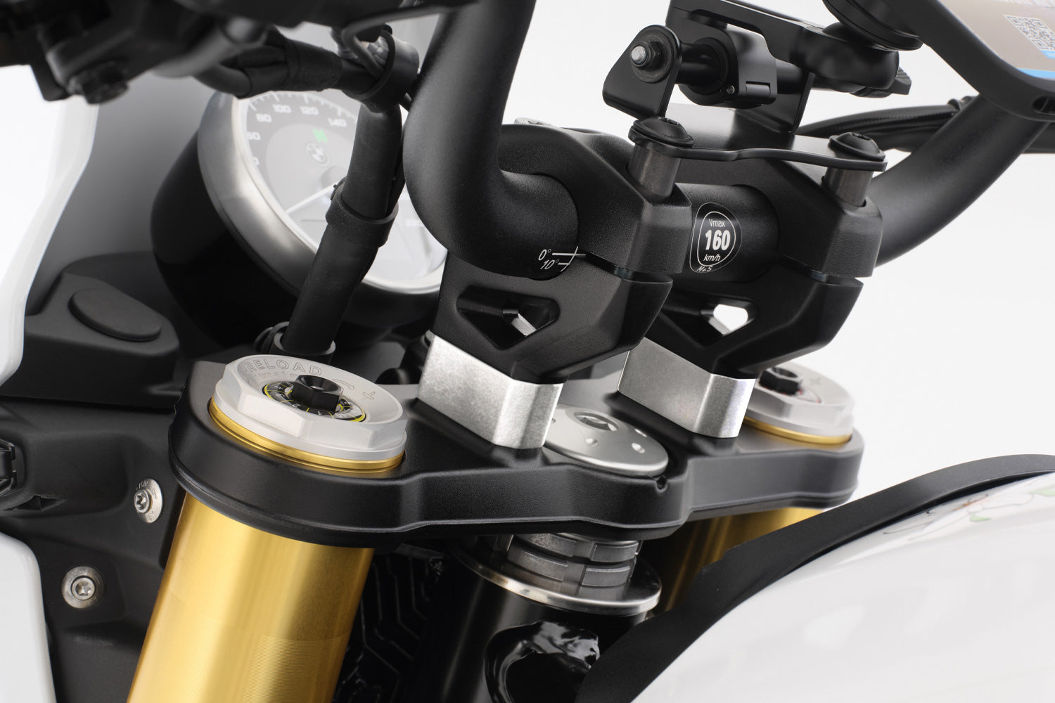 Wunderlich Handlebar Riser Ergo 20mm | Silver | BMW R 12 G/S -   Pyramid Motorcycle Accessories