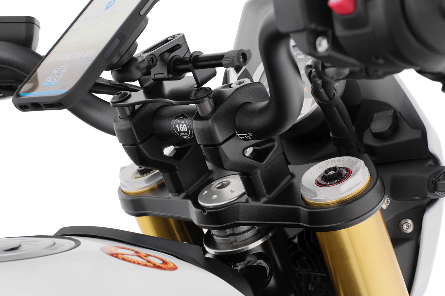 Wunderlich Handlebar Riser Ergo 20mm | Silver | BMW R 12 G/S -   Pyramid Motorcycle Accessories