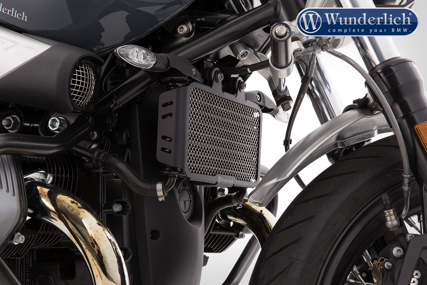 Wunderlich Oil Cooler Protection Grille Extreme | Black | BMW R nineT -   Pyramid Motorcycle Accessories