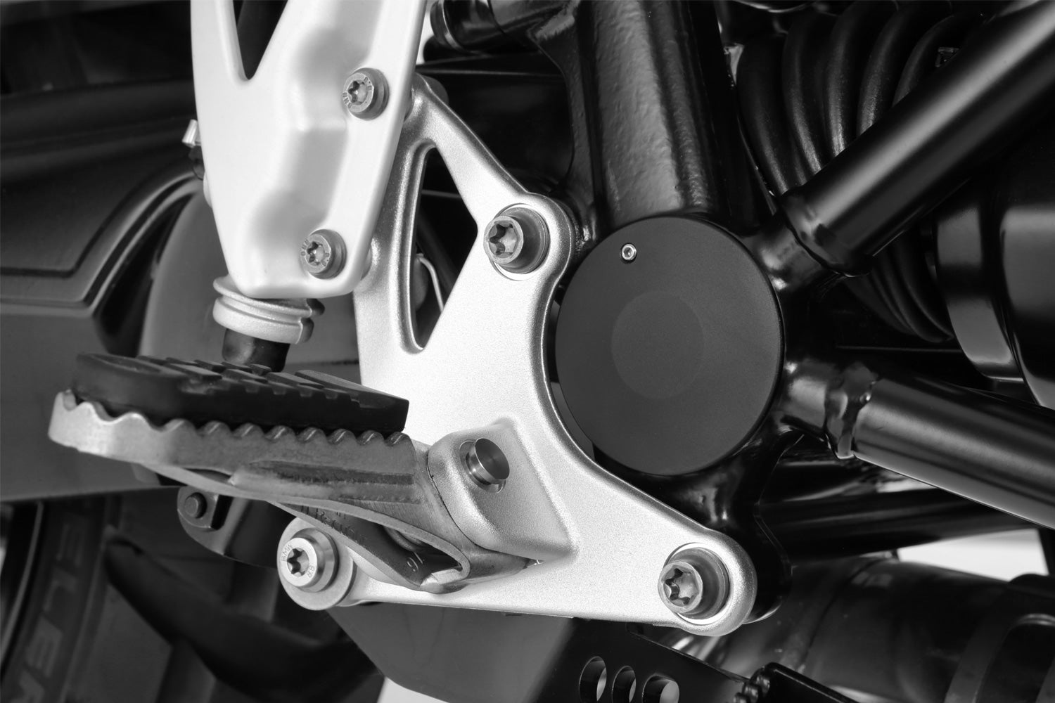 Wunderlich Swingarm Pivot Cover Classic Design Left | Black | BMW R nineT -   Pyramid Motorcycle Accessories