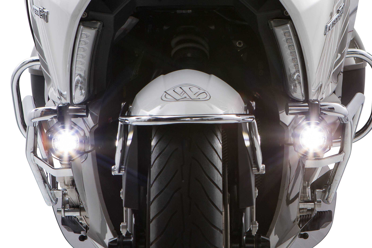 Wunderlich LED Additional Head Light Aton | Silver | BMW R 1250 GS -   Pyramid Motorcycle Accessories