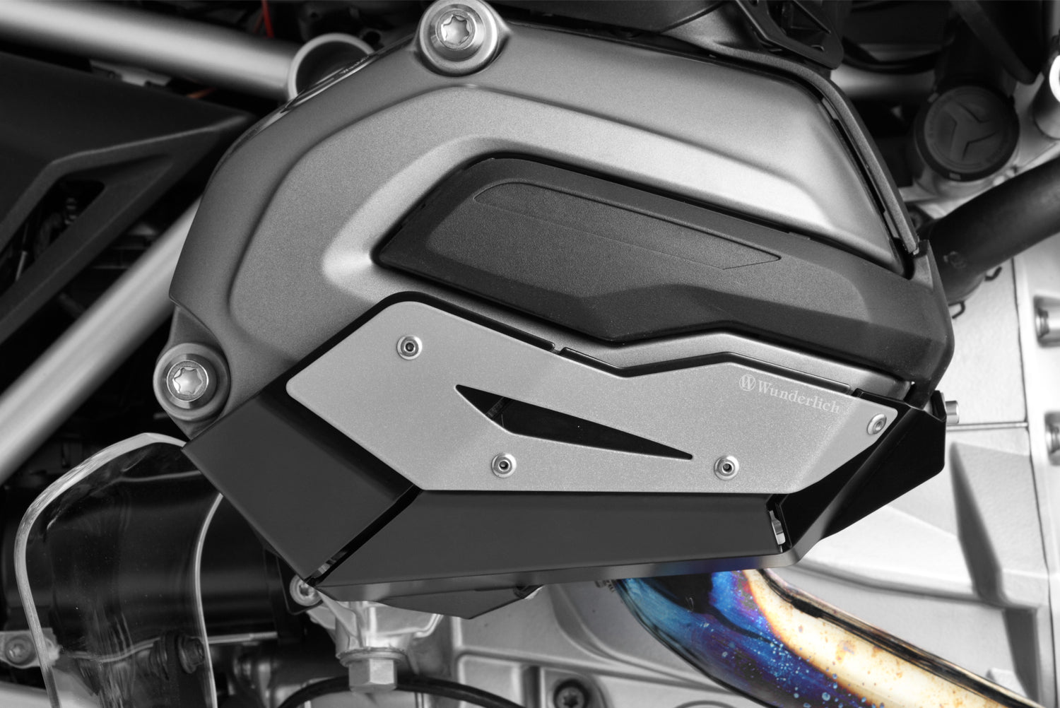 Wunderlich Valve Cover & Cylinder Protectors Extreme Left and Right | Black -   Pyramid Motorcycle Accessories