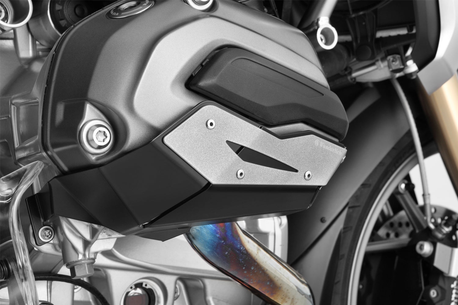 Wunderlich Valve Cover & Cylinder Protectors Extreme Left and Right | Black -   Pyramid Motorcycle Accessories