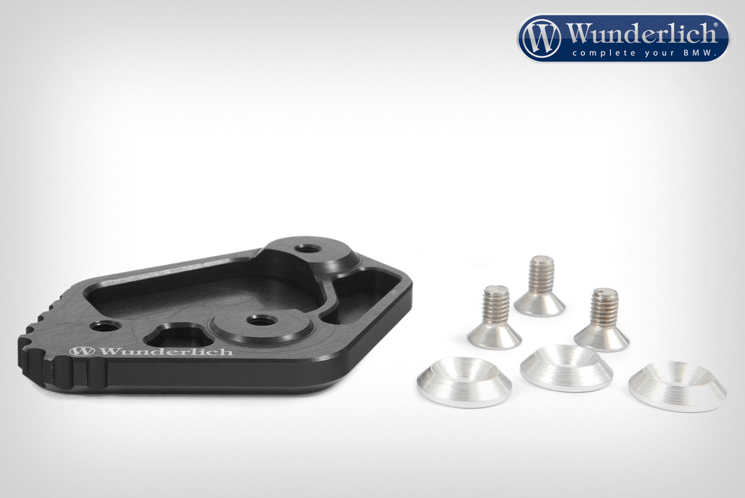 Wunderlich Side Stand Enlarger with Spikes | Black | BMW R 1250 RT -   Pyramid Motorcycle Accessories