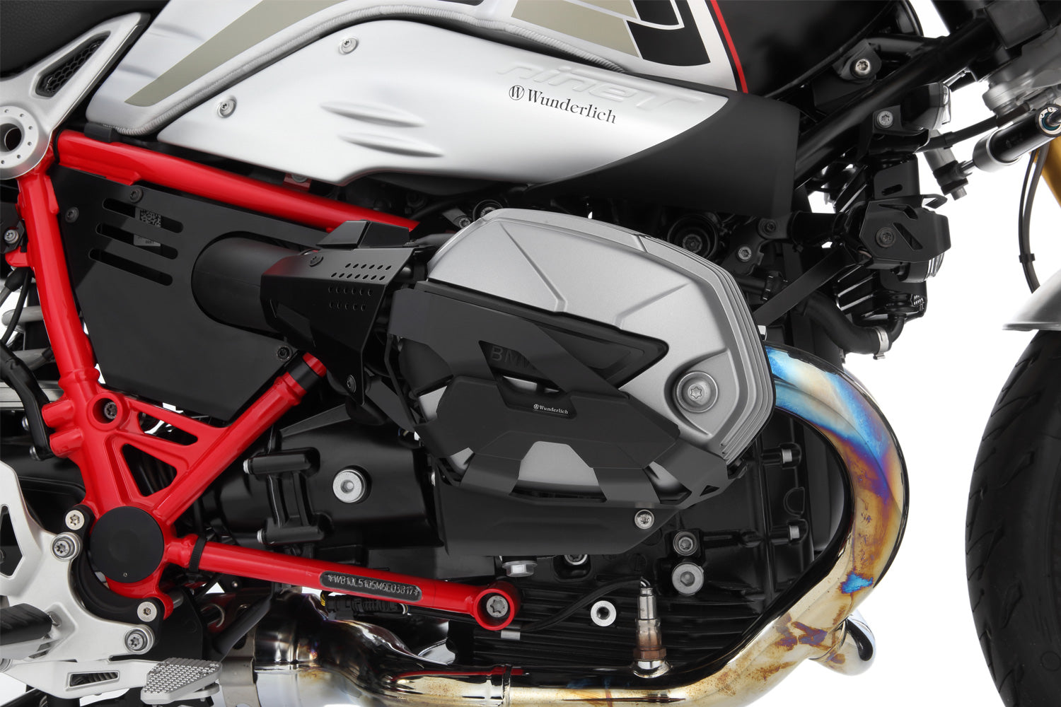 Wunderlich Valve Cover & Cylinder Protectors Dakar Left + Right | Black -   Pyramid Motorcycle Accessories