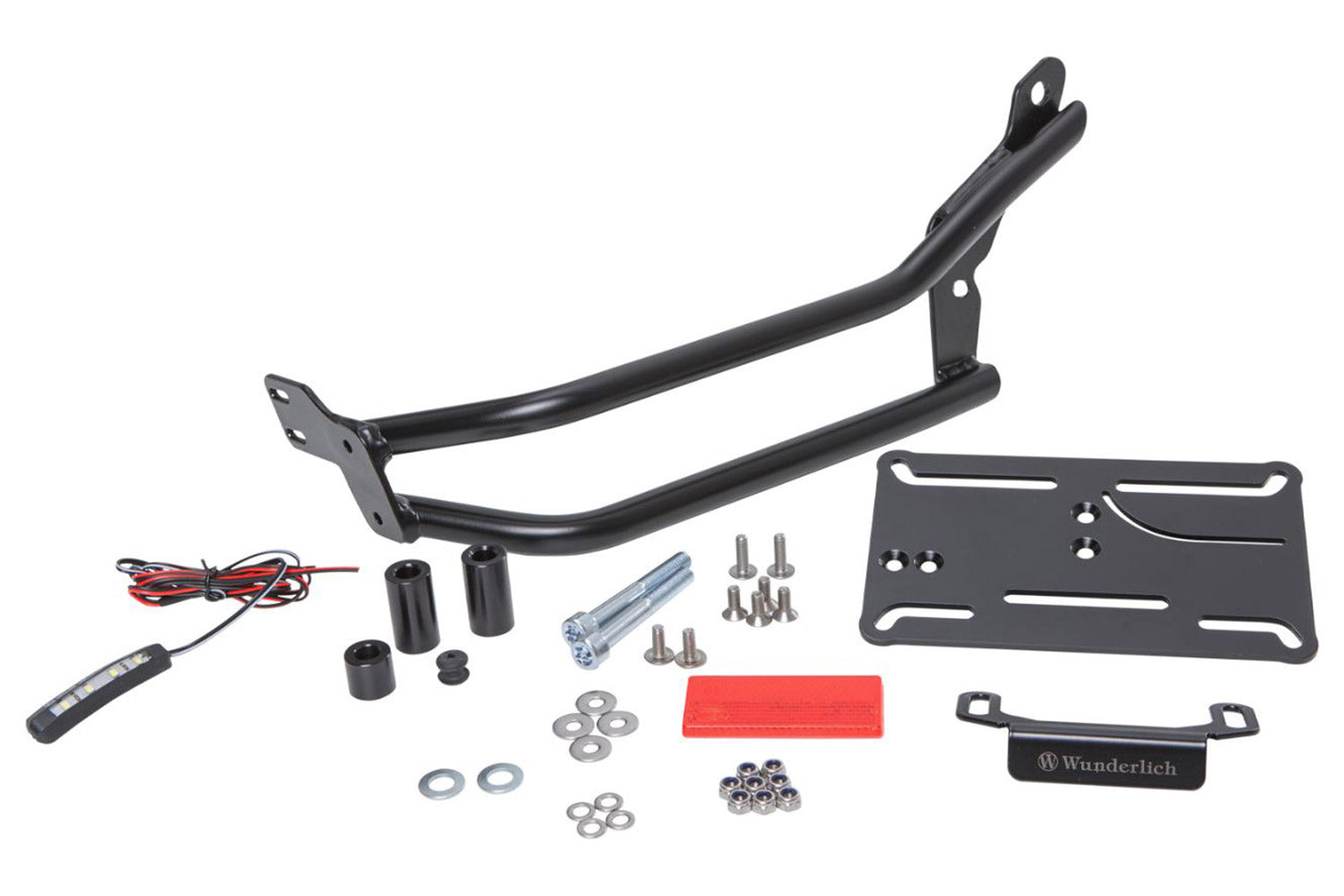 Wunderlich Swing License Plate Holder For Cardan Mount | Black | BMW R 12 -   Pyramid Motorcycle Accessories