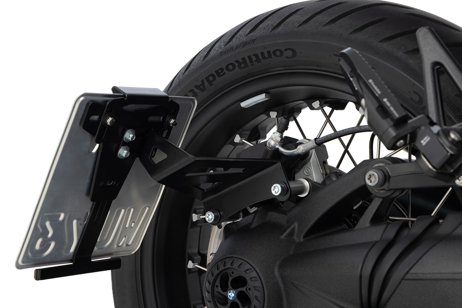Wunderlich Number Plate Holder Low | Black | BMW R 12 -   Pyramid Motorcycle Accessories