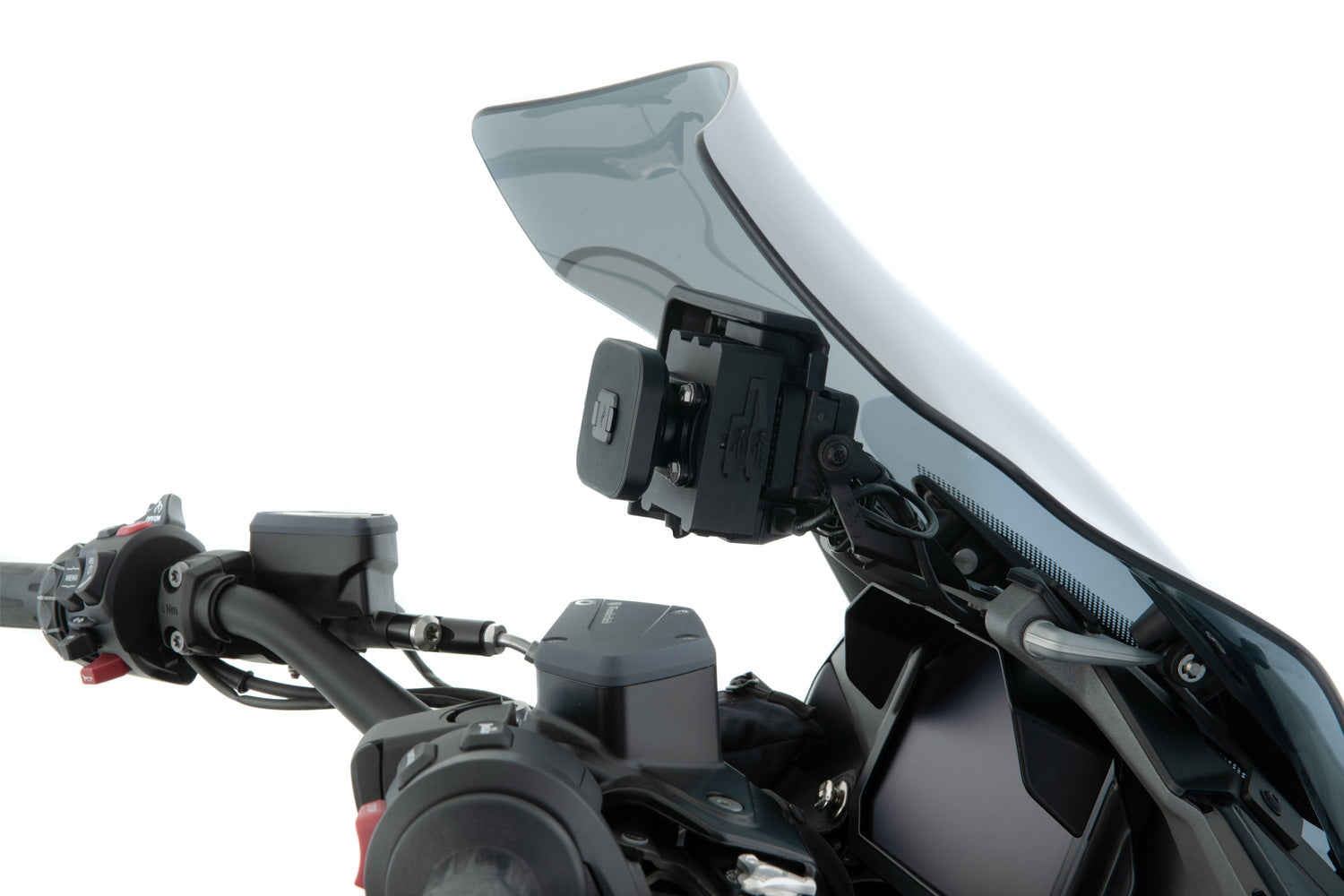 Wunderlich USB Charging Box with Quad Lock Adapter | Black | BMW R nineT -   Pyramid Motorcycle Accessories