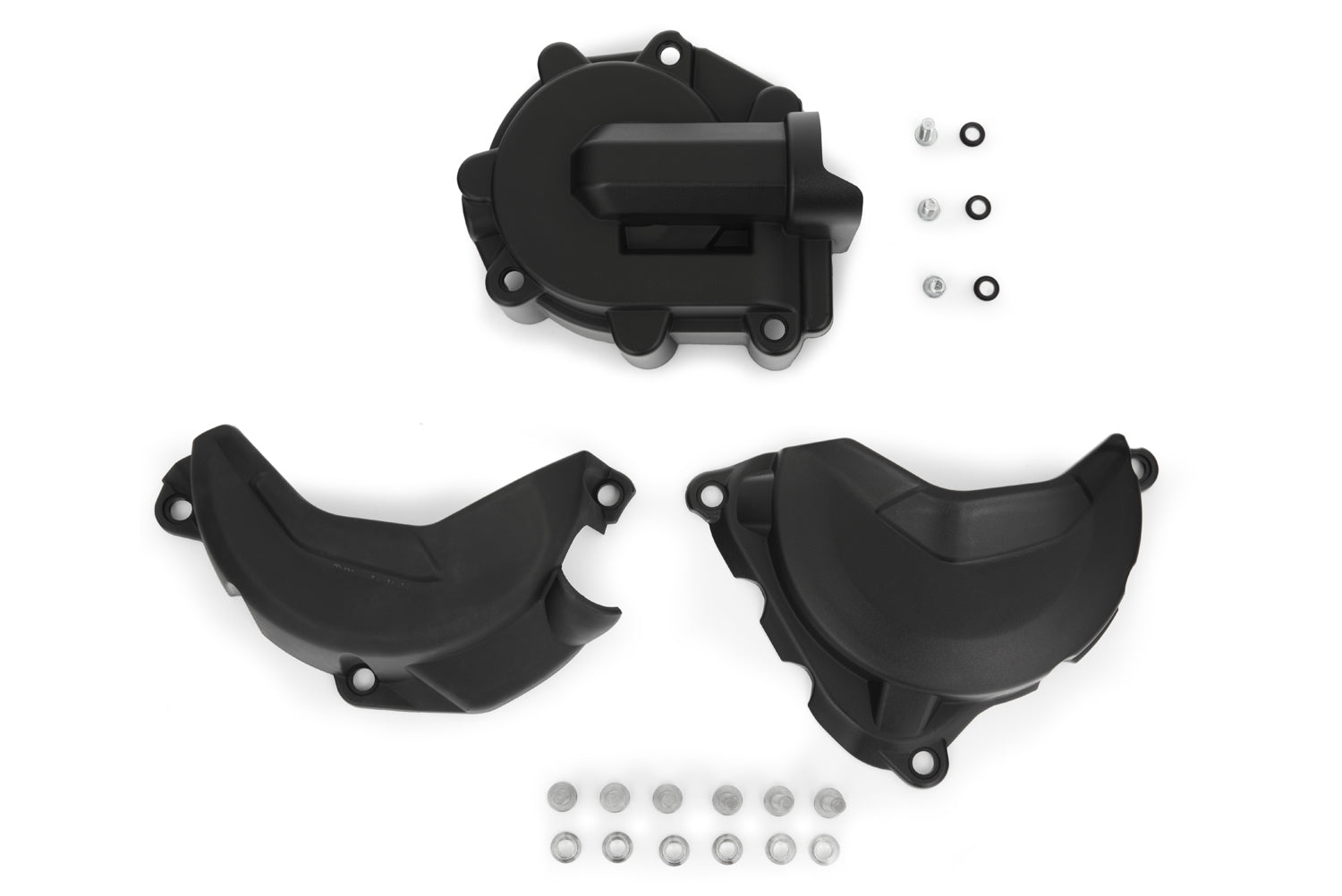 Wunderlich Protective Cover Set For Clutch, Alternator and Water Pump | Black -   Pyramid Motorcycle Accessories