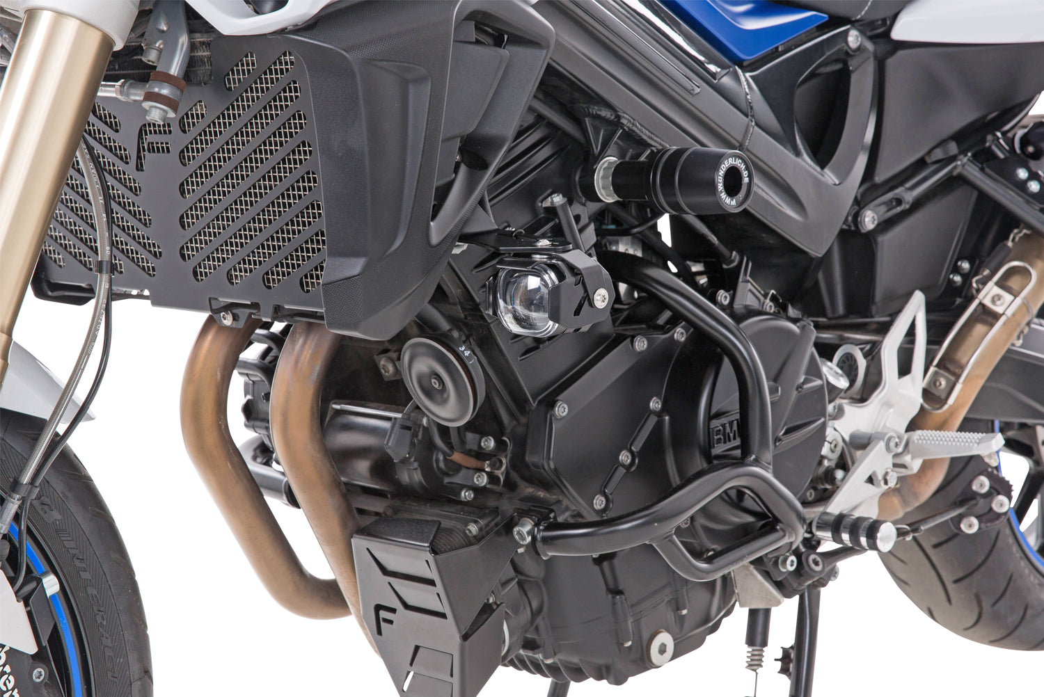 Wunderlich LED Auxiliary Headlight Microflooter | Silver | BMW R 1250 GS -   Pyramid Motorcycle Accessories