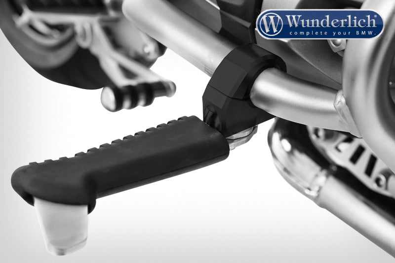 Wunderlich Protection Bar Foot Rests Left and Right | Black | BMW R 1200 RT -   Pyramid Motorcycle Accessories