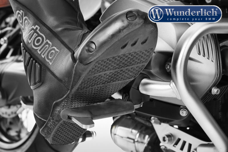 Wunderlich Protection Bar Foot Rests Left and Right | Black | BMW R 1200 RT -   Pyramid Motorcycle Accessories