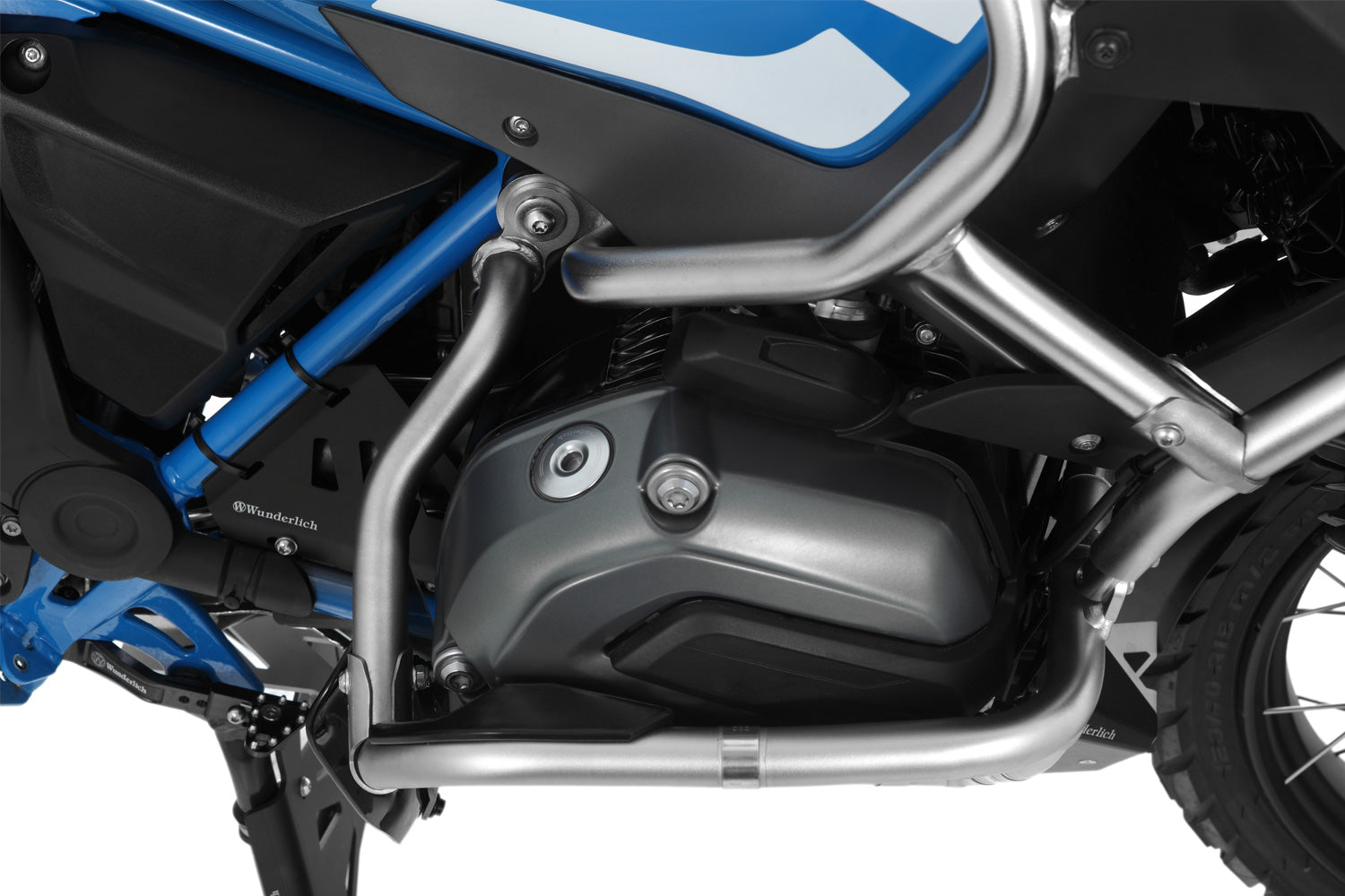 Wunderlich Reinforcement For Engine Protection Bar Set | Silver | BMW F 850 GS Adventure -   Pyramid Motorcycle Accessories