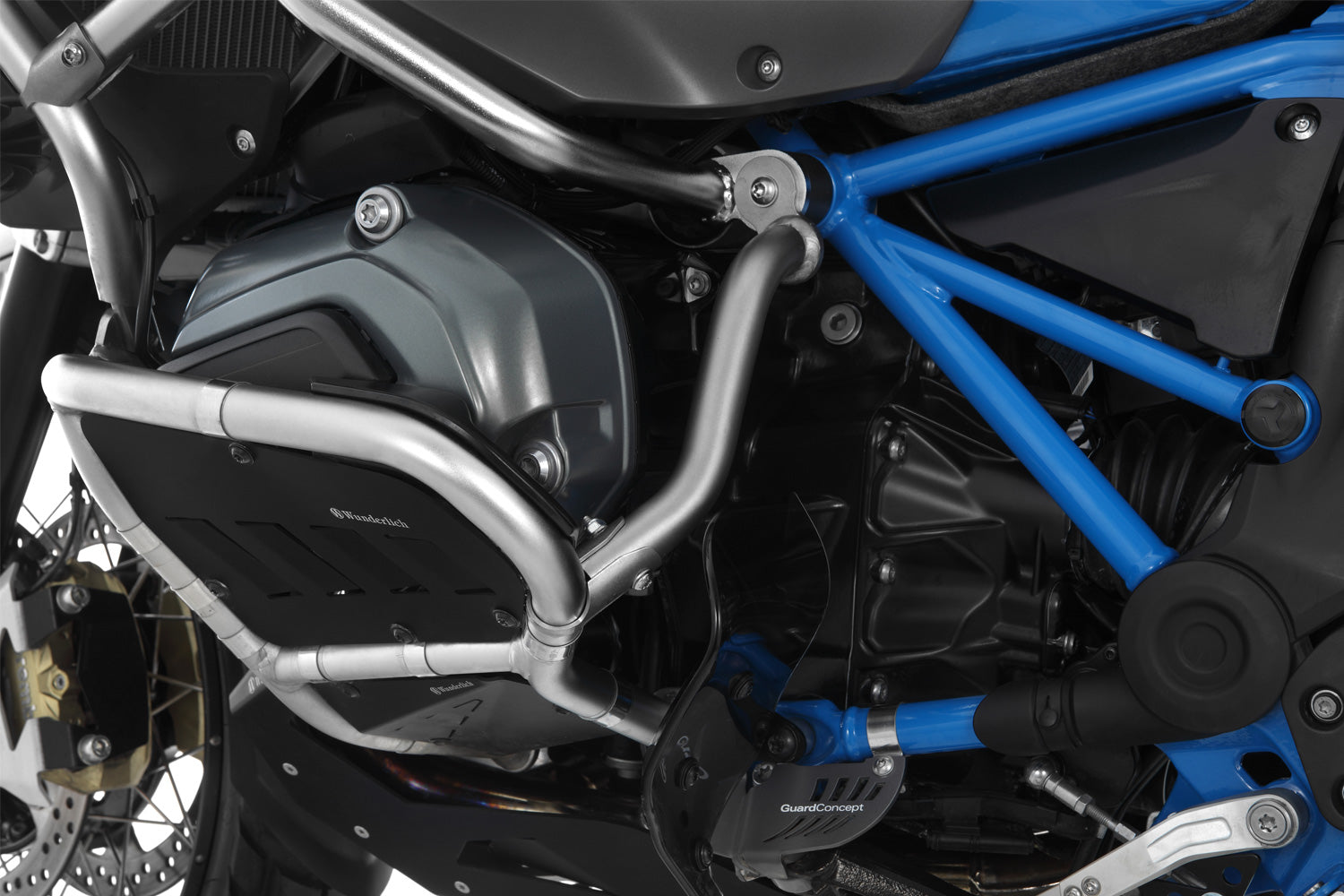 Wunderlich Reinforcement For Engine Protection Bar Set | Silver | BMW F 850 GS Adventure -   Pyramid Motorcycle Accessories
