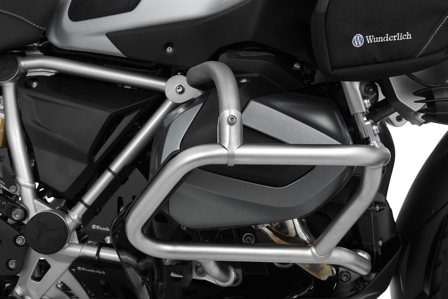Wunderlich Reinforcement Bar For Original Engine Protection Bar | Silver -   Pyramid Motorcycle Accessories