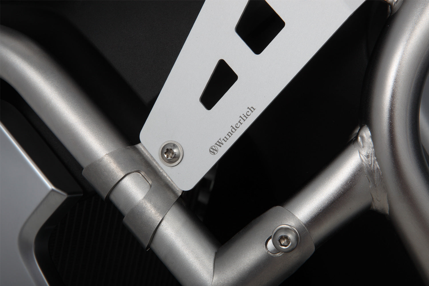 Wunderlich Filler Plates For Tank Protection Bar Extension Set | Silver | BMW R 1250 GS Adventure -   Pyramid Motorcycle Accessories