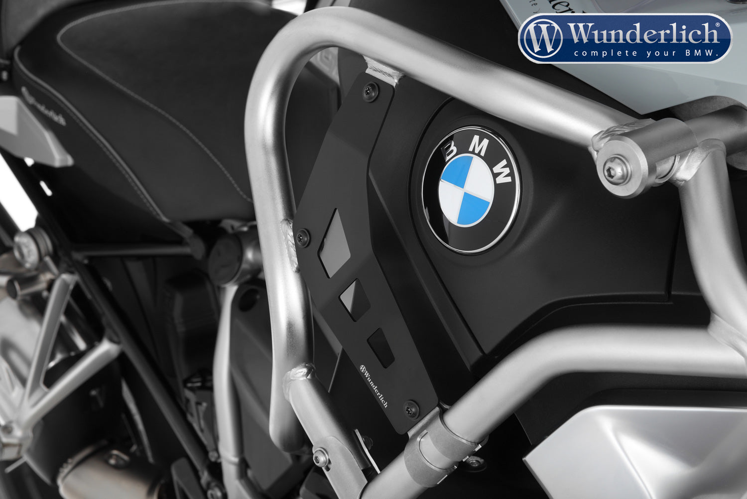 Wunderlich Filler Plates For Tank Protection Bar Extension Set | Black | BMW R 1250 GS Adventure -   Pyramid Motorcycle Accessories
