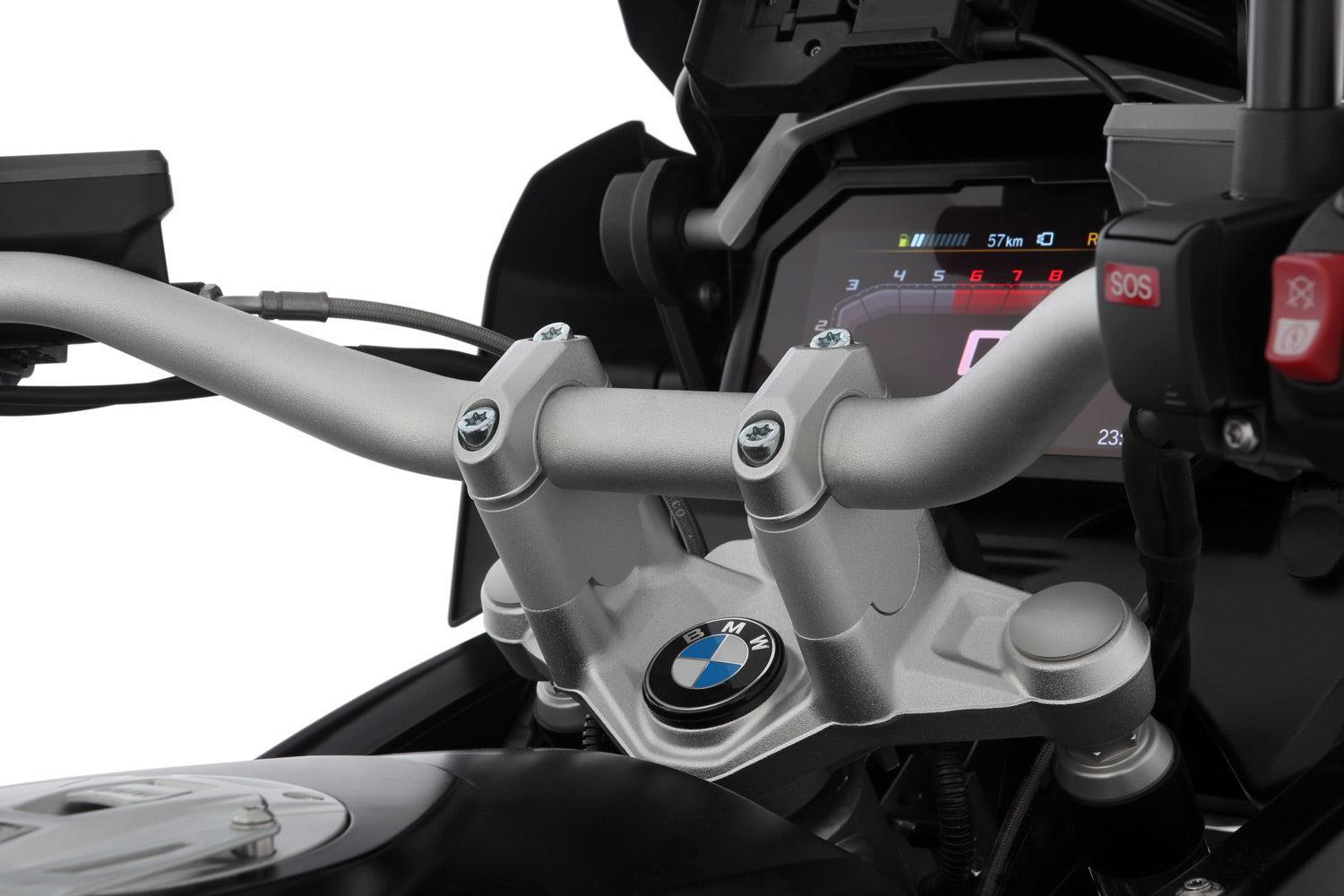 Wunderlich Handlebar Riser Ergo Pro 40mm | Silver -   Pyramid Motorcycle Accessories