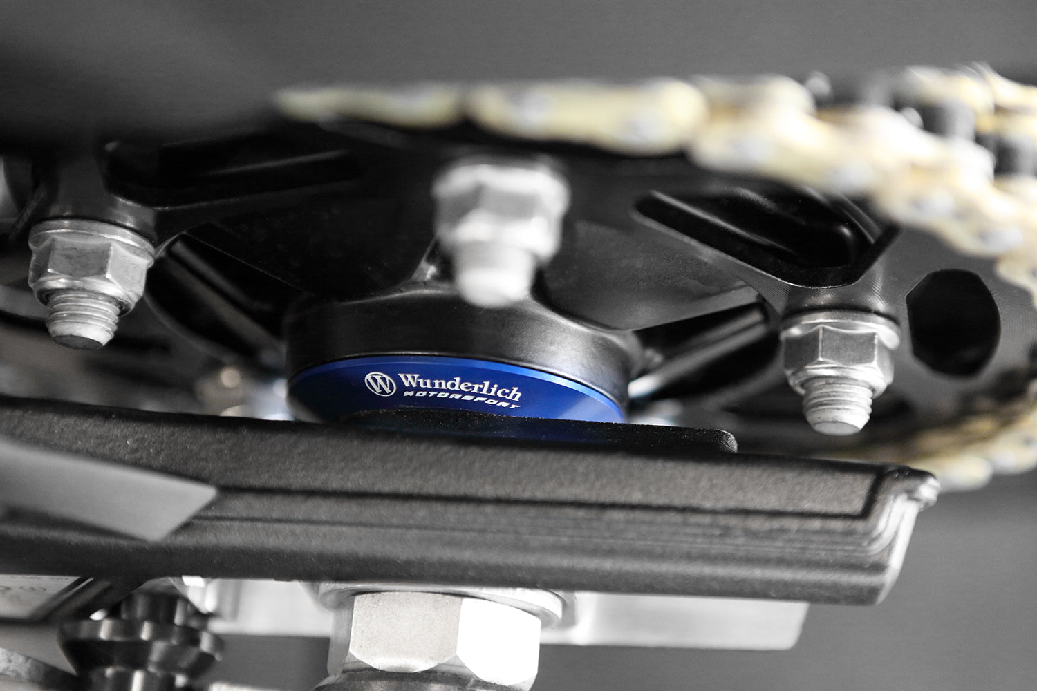 Wunderlich Trackday Back Wheel Spacing Sleeve Chain Side | Blue | BMW S 1000 XR -   Pyramid Motorcycle Accessories