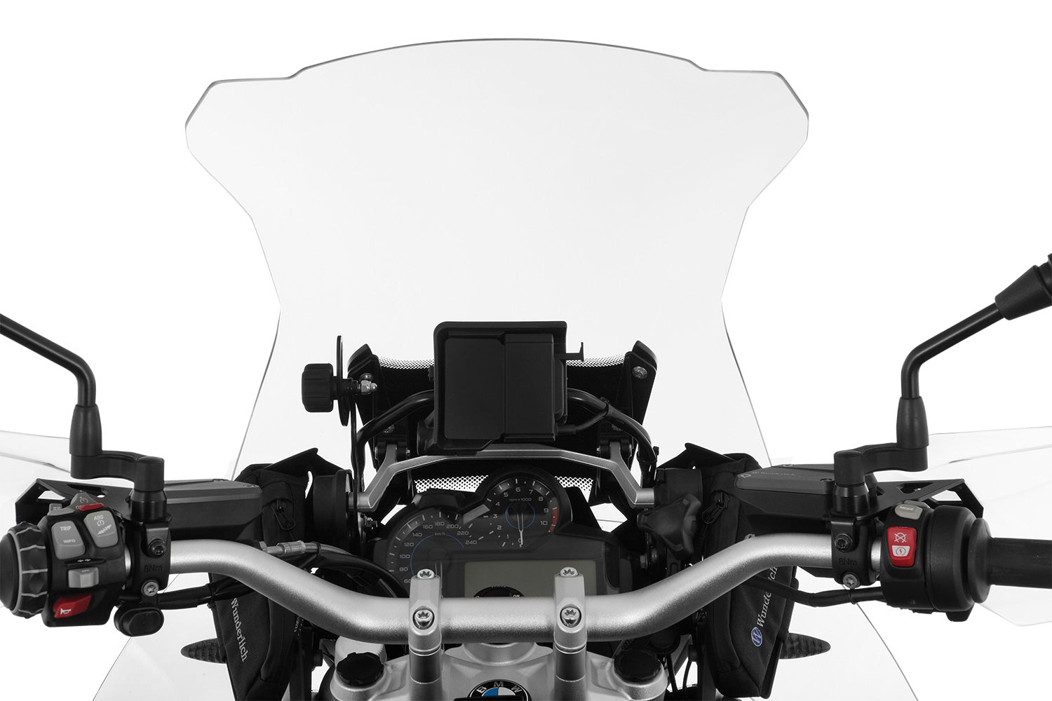 Wunderlich Windshield Marathon with Windshield Reinforcement | Smoked Grey -   Pyramid Motorcycle Accessories