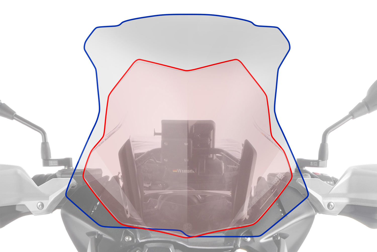 Wunderlich Windshield Marathon with Windshield Reinforcement | Smoked Grey -   Pyramid Motorcycle Accessories