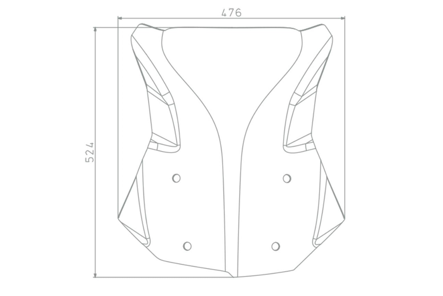Wunderlich Windshield Marathon with Windshield Reinforcement | Smoked Grey -   Pyramid Motorcycle Accessories