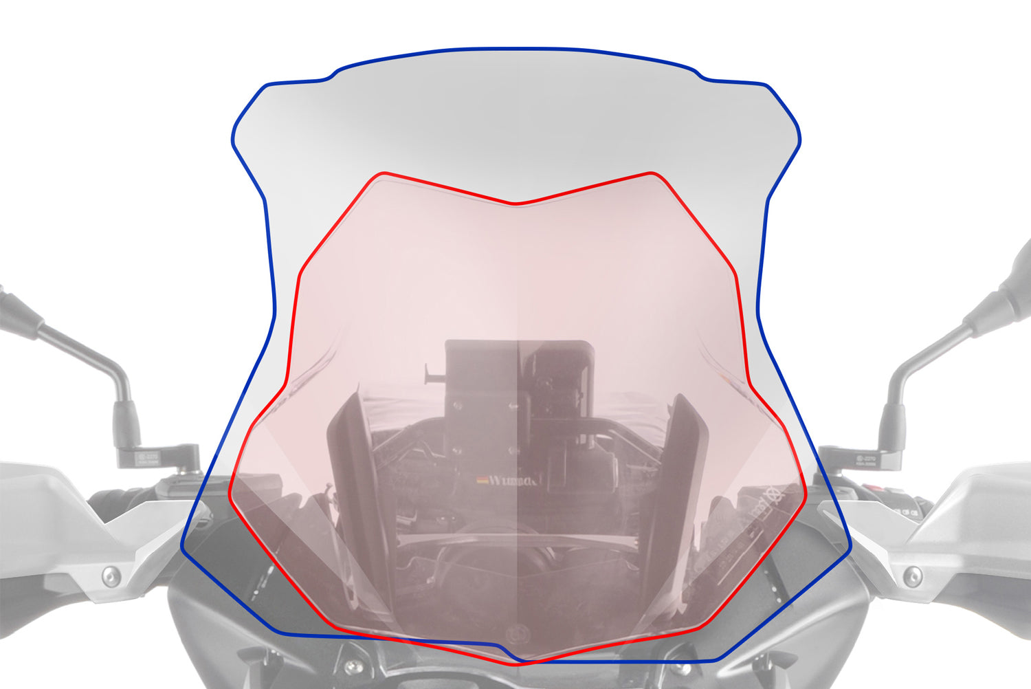 Wunderlich Windshield Marathon with Windshield Reinforcement | Smoked Grey -   Pyramid Motorcycle Accessories