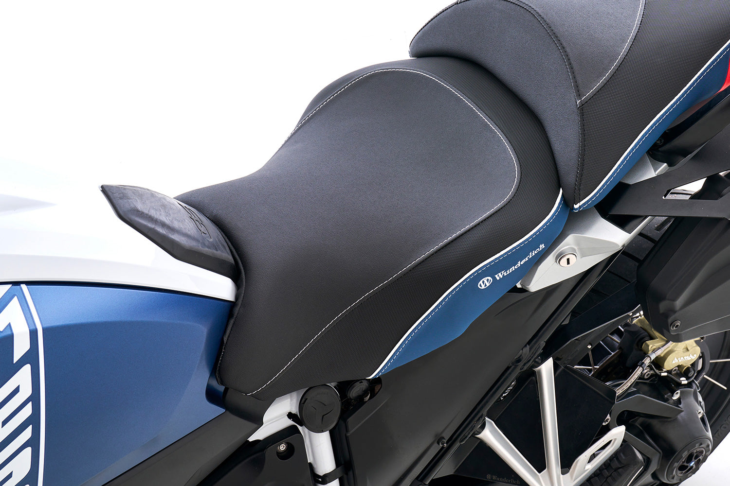 Wunderlich Aktivkomfort Rider Seat with Seat Heating Smart Standard | Black -   Pyramid Motorcycle Accessories