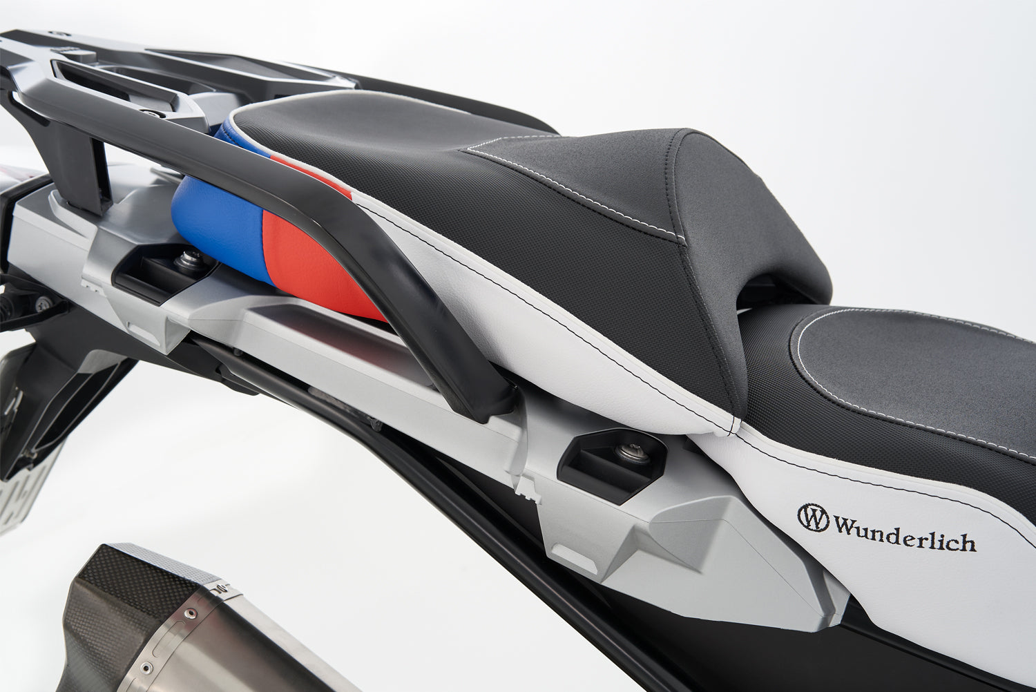 Wunderlich Aktivkomfort Passenger Seat with Heating Smart Plug | Black -   Pyramid Motorcycle Accessories
