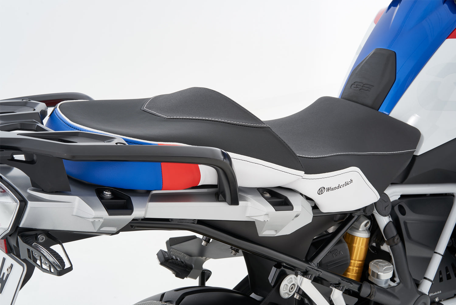 Wunderlich Aktivkomfort Passenger Seat with Heating Smart Plug | Black -   Pyramid Motorcycle Accessories