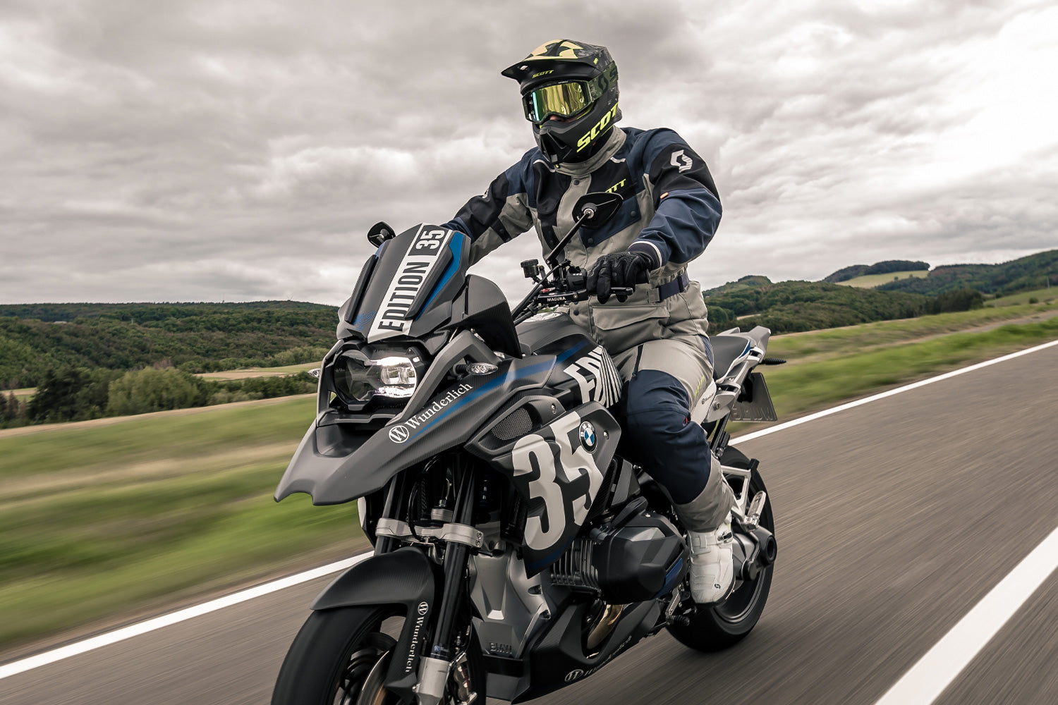 Wunderlich Aktivkomfort Rider Seat with Seat Heating Smart Standard | Black -   Pyramid Motorcycle Accessories