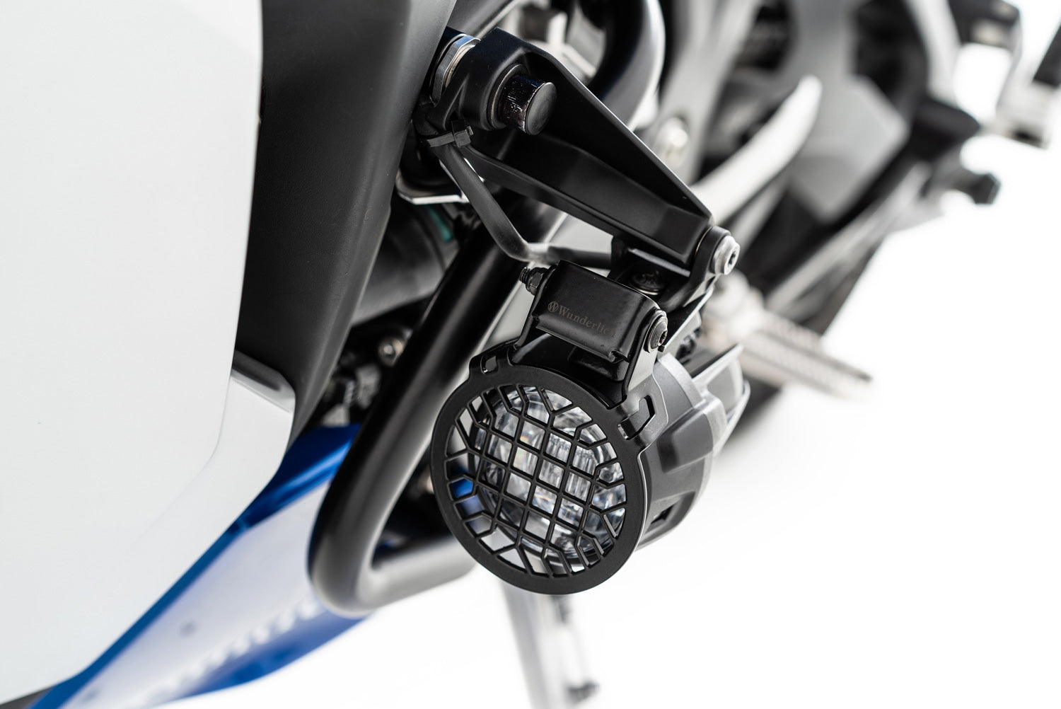 Wunderlich LED Auxiliary Light Protection Grille Nano Set | Black -   Pyramid Motorcycle Accessories