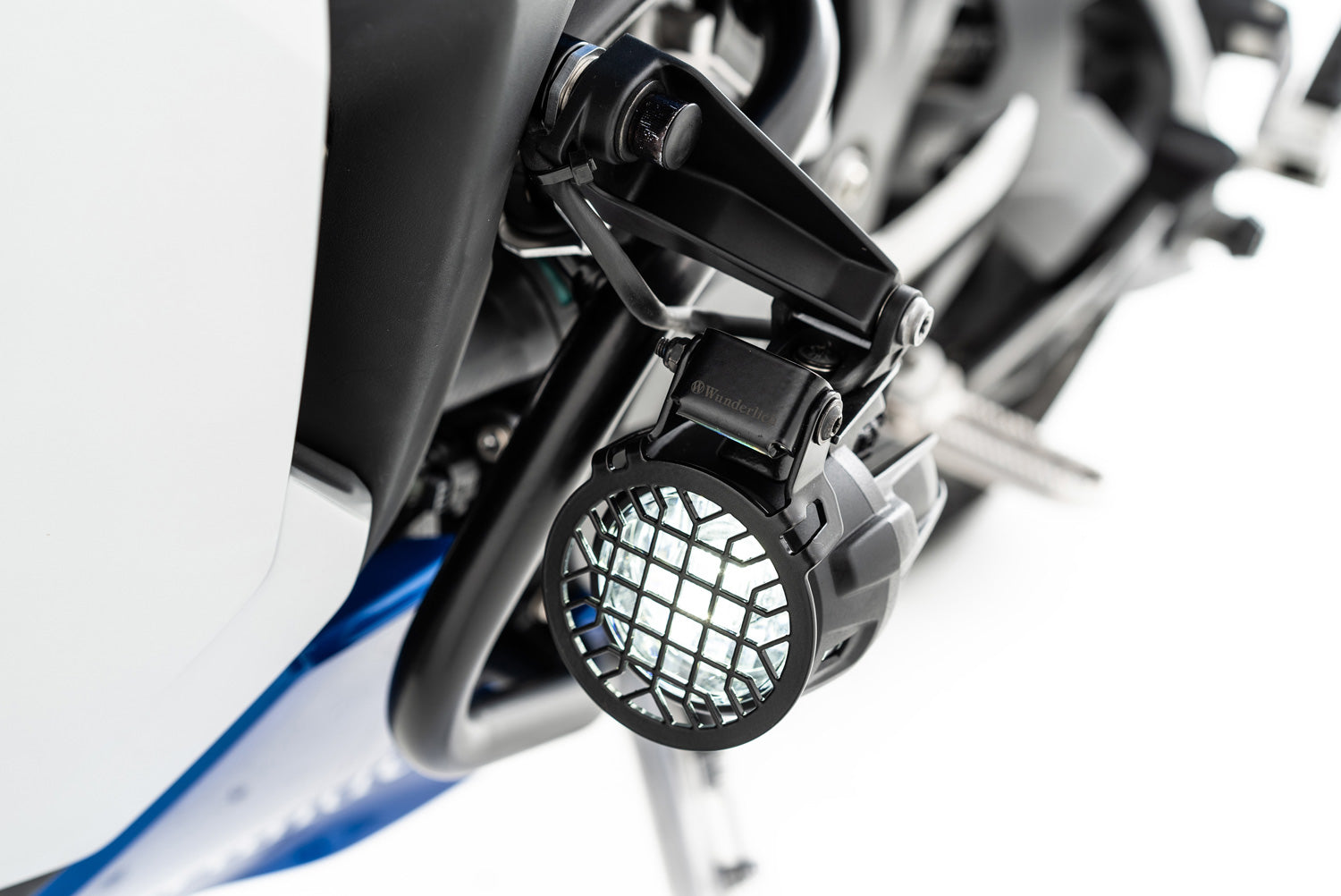 Wunderlich LED Auxiliary Light Protection Grille Nano Set | Black -   Pyramid Motorcycle Accessories