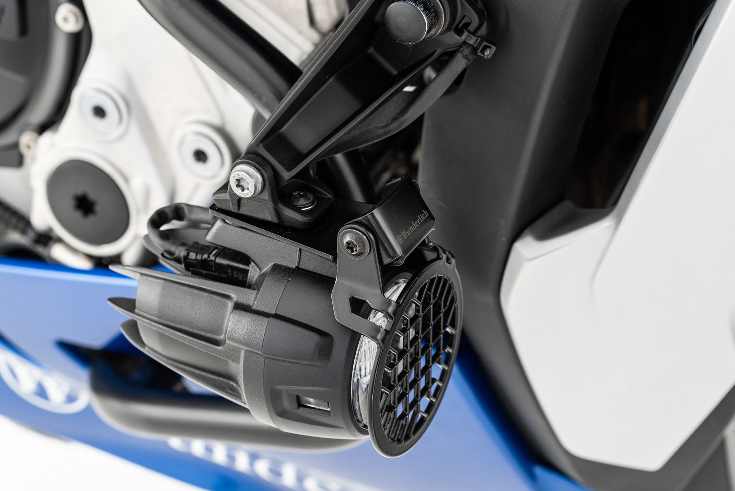 Wunderlich LED Auxiliary Light Protection Grille Nano Set | Black -   Pyramid Motorcycle Accessories