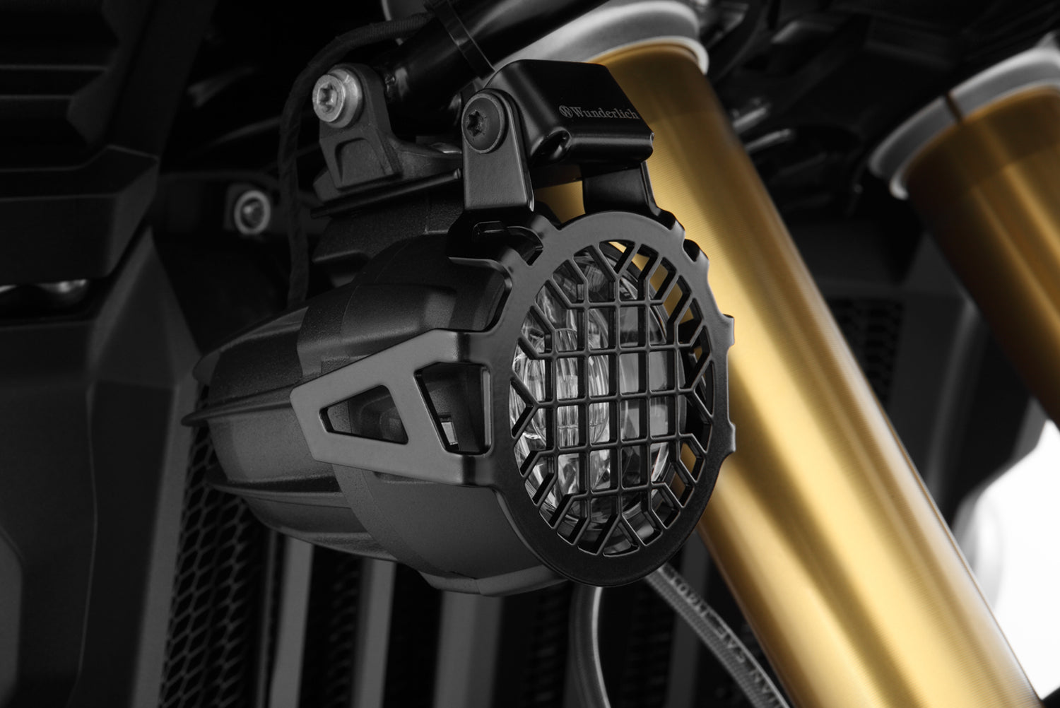 Wunderlich LED Auxiliary Lights Microflooter For Vehicle Mounting | Black -   Pyramid Motorcycle Accessories