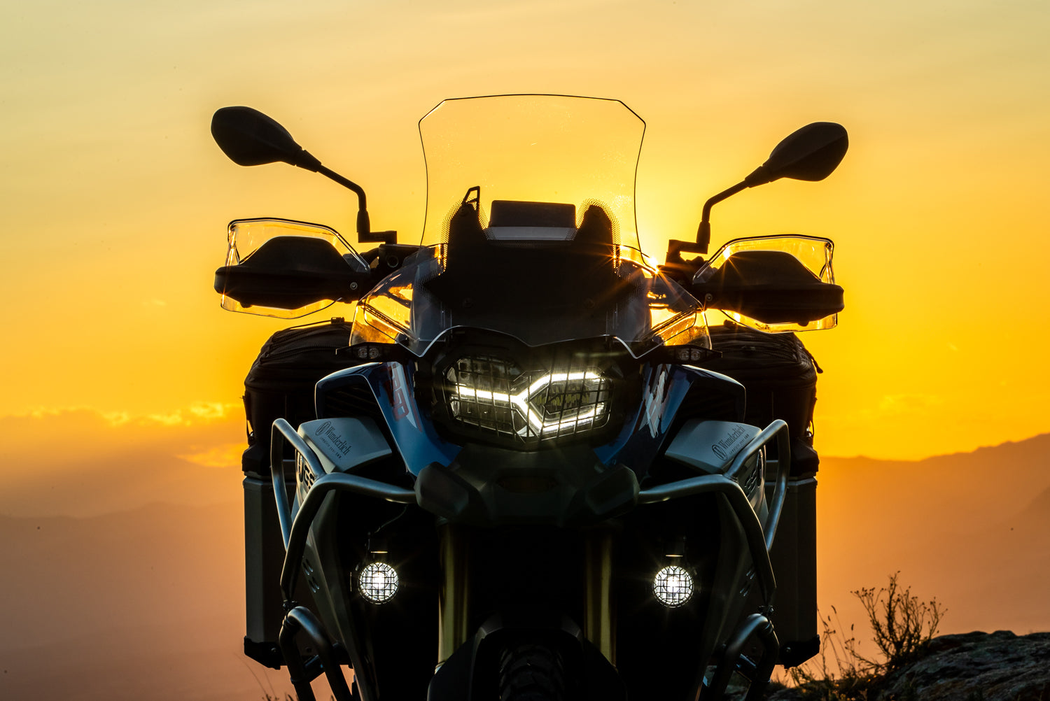 Wunderlich LED Auxiliary Lights Microflooter For Vehicle Mounting | Black -   Pyramid Motorcycle Accessories