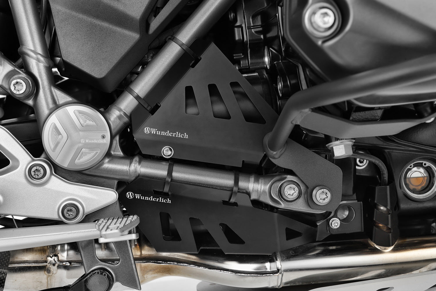 Wunderlich Servomotor Protection For Exhaust Flap Control | Black -   Pyramid Motorcycle Accessories