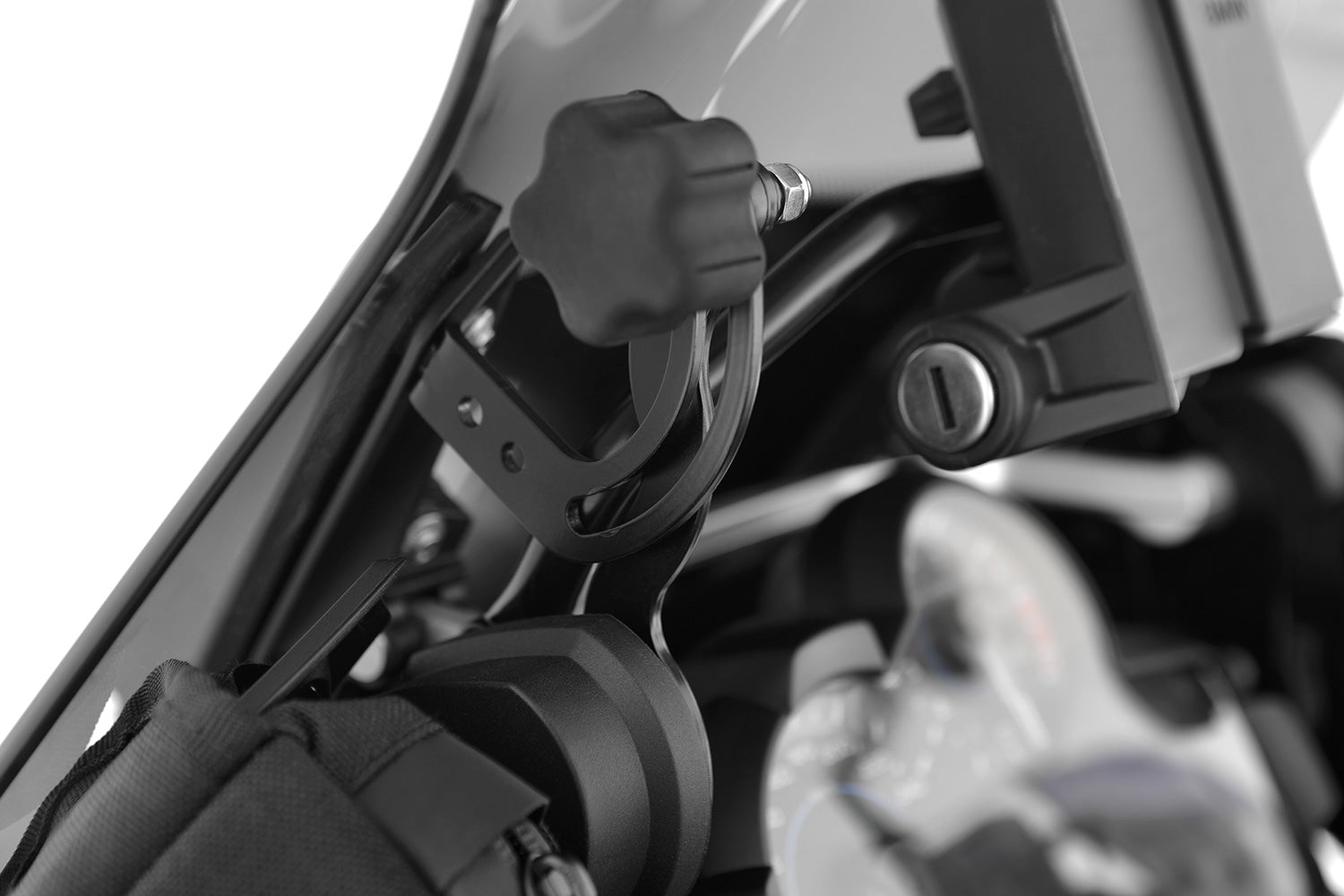 Wunderlich Windshield Reinforcement for Orig or Accessory Left | Black -   Pyramid Motorcycle Accessories