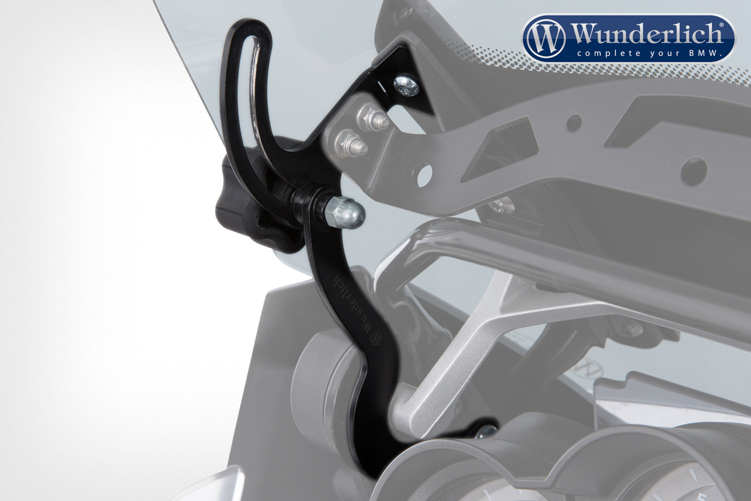 Wunderlich Windshield Reinforcement for Orig or Accessory Left | Black -   Pyramid Motorcycle Accessories