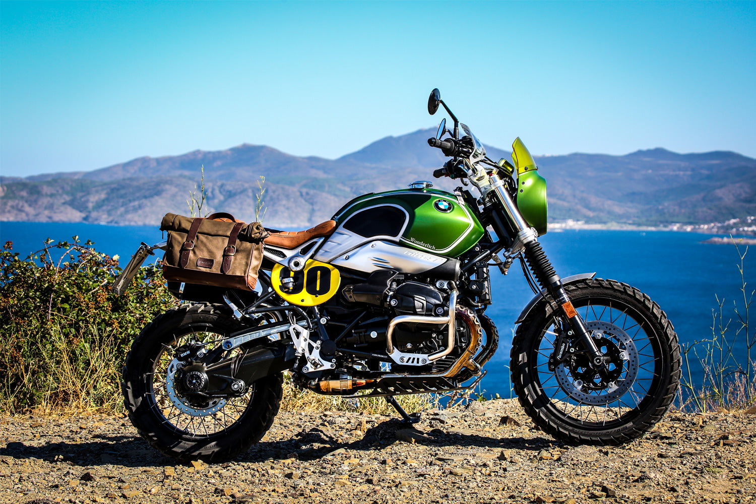 Wunderlich Pipe Mounting For Mammut Side Bags | Black | BMW R nineT -   Pyramid Motorcycle Accessories