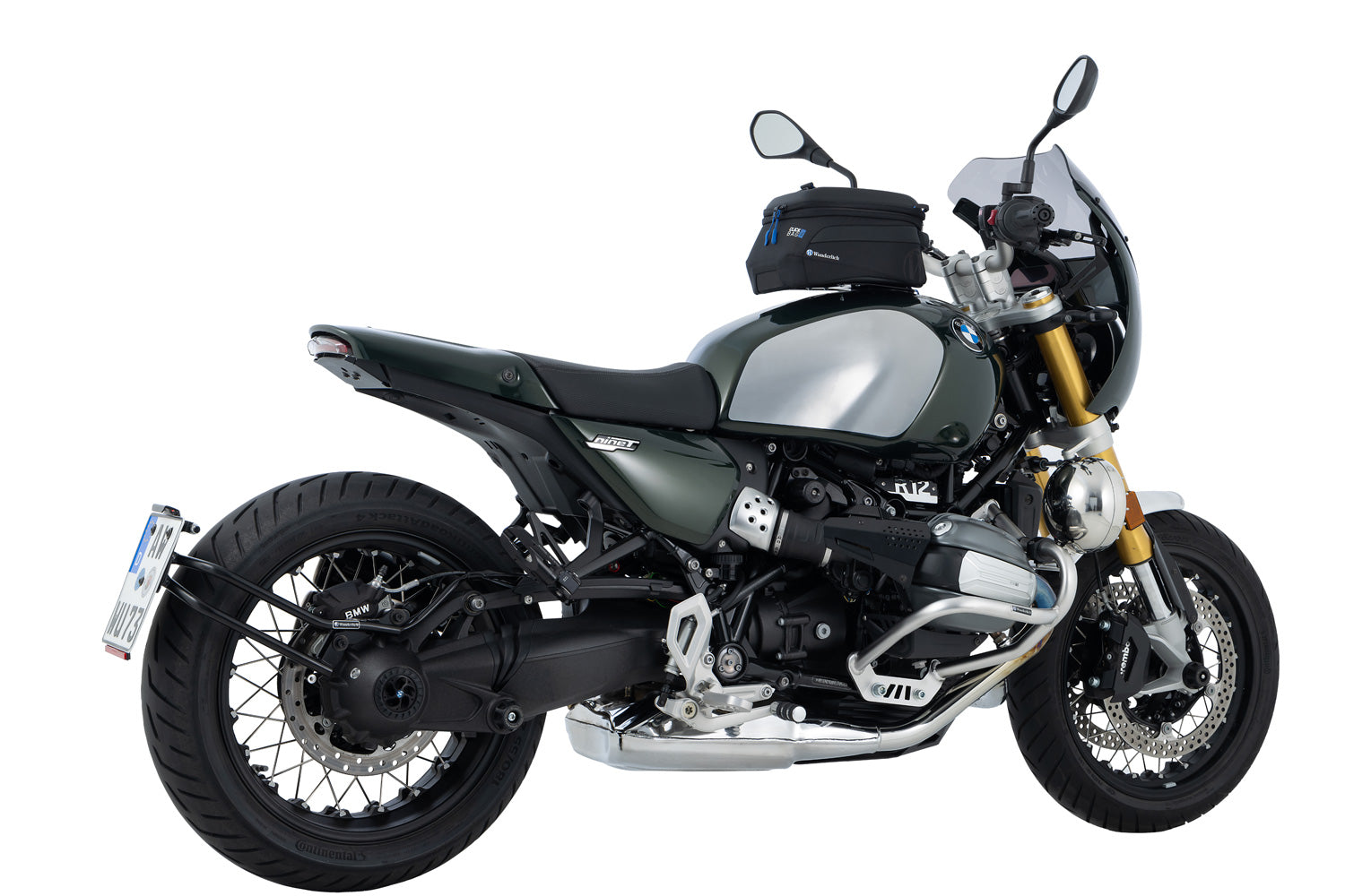 Wunderlich Swing Arm Number Plate Holder Centered | Black | BMW R nineT -   Pyramid Motorcycle Accessories
